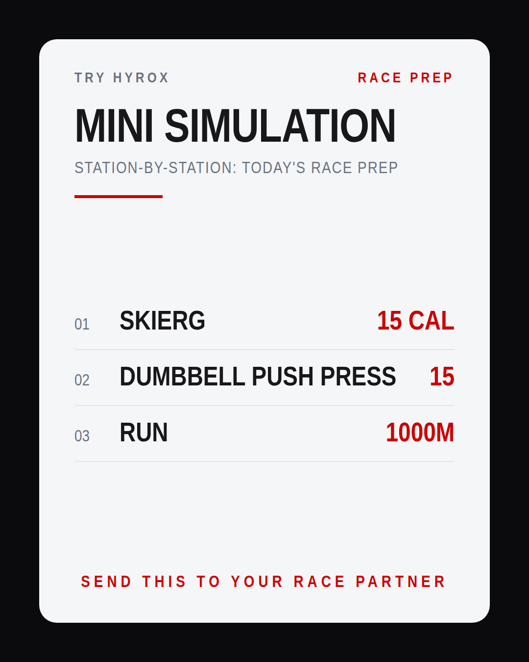 STATION-BY-STATION: TODAY'S RACE PREP