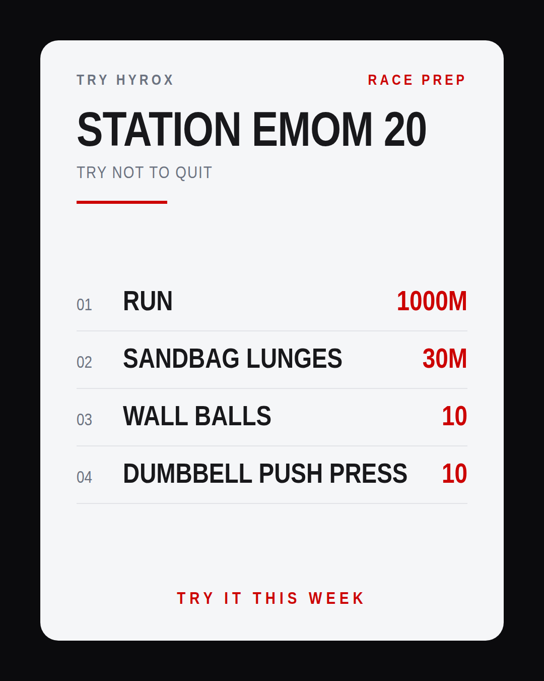 TRY NOT TO QUIT