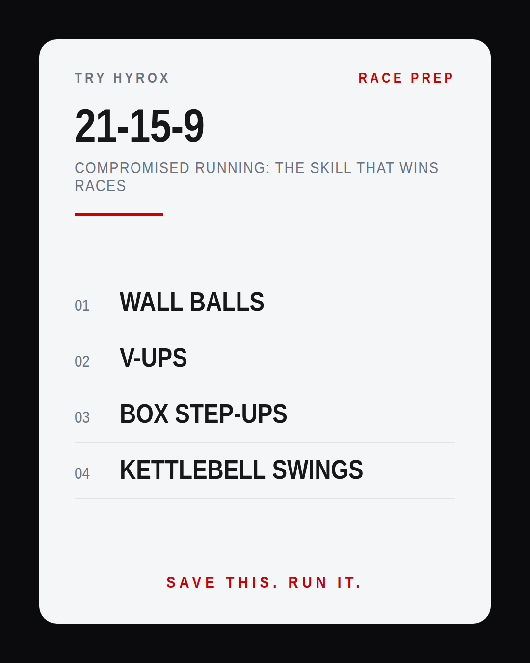 COMPROMISED RUNNING: THE SKILL THAT WINS RACES
